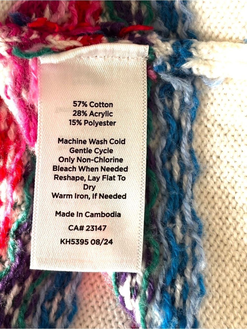 Talbots Crewneck Sweater Wave Jacquard Size 1XP - Picture 5 of 5